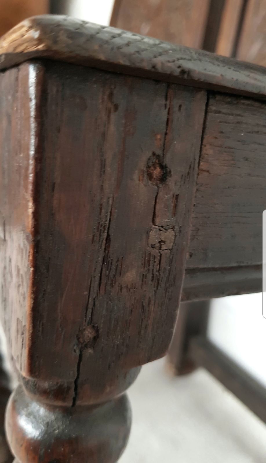 A Pair Of 16th Century Carved Oak Hall Chairs. photo vintage
