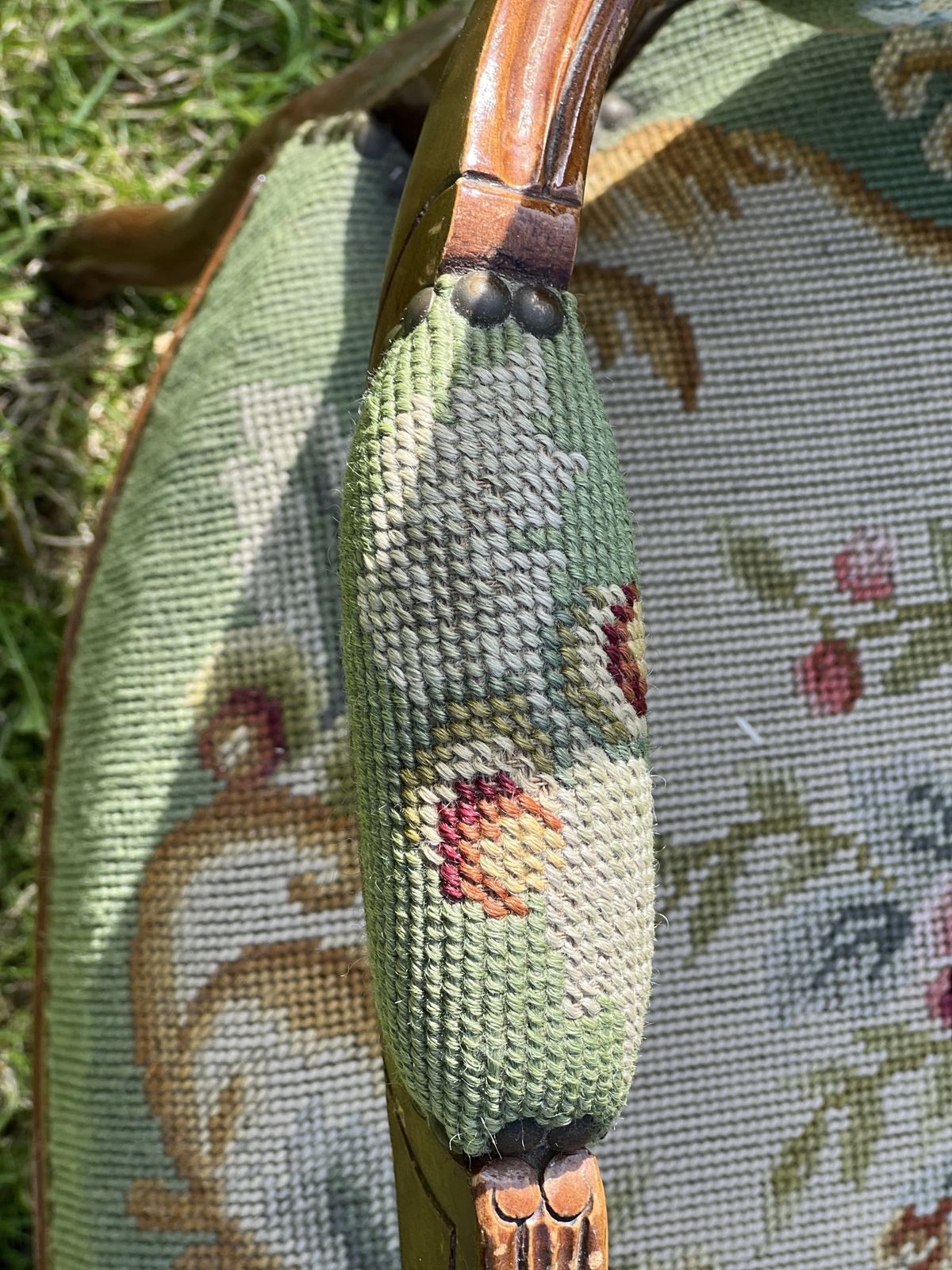 French Tapestry Chair With Arms photo Furniture