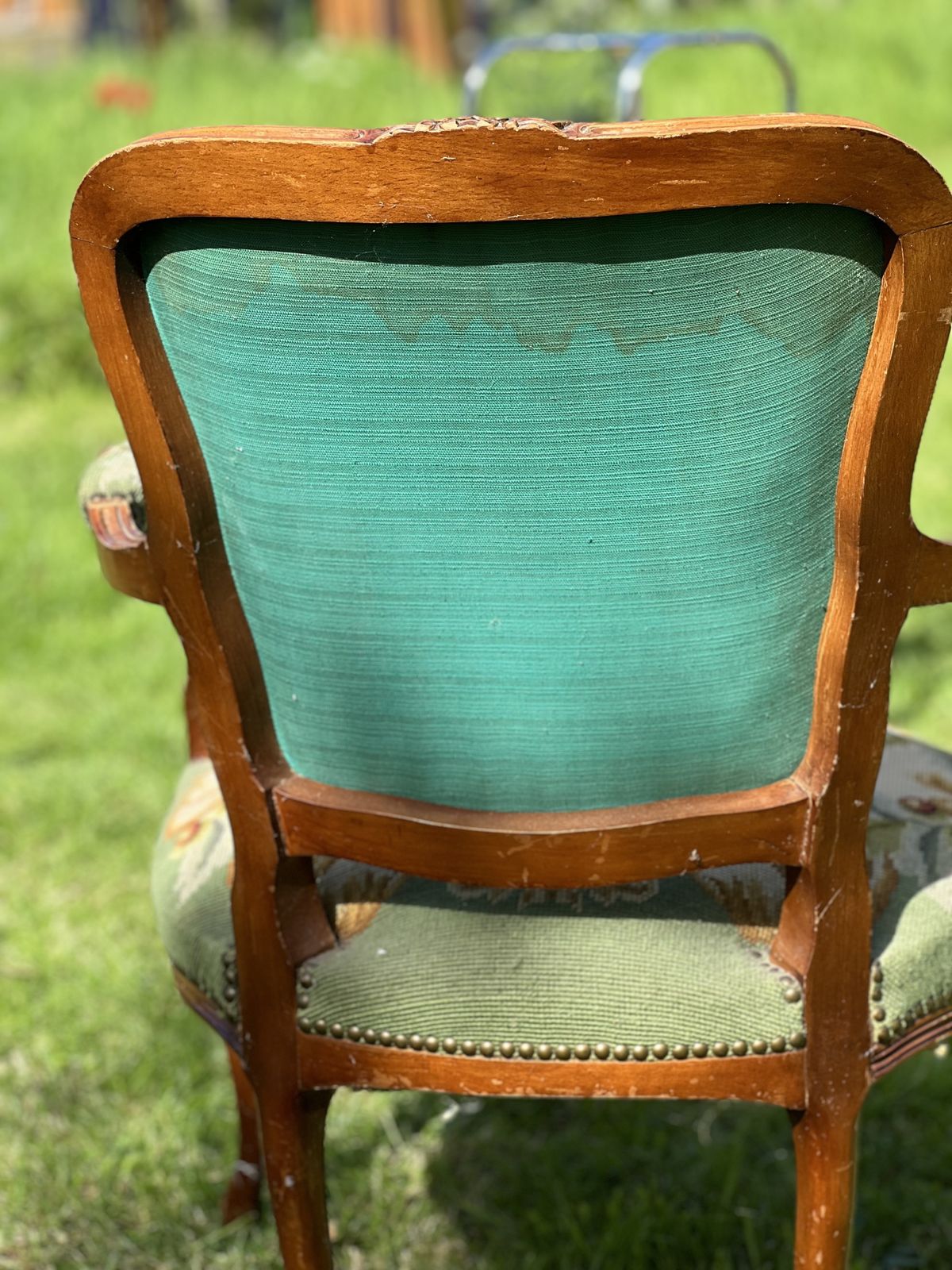 French Tapestry Chair With Arms photo vinterior