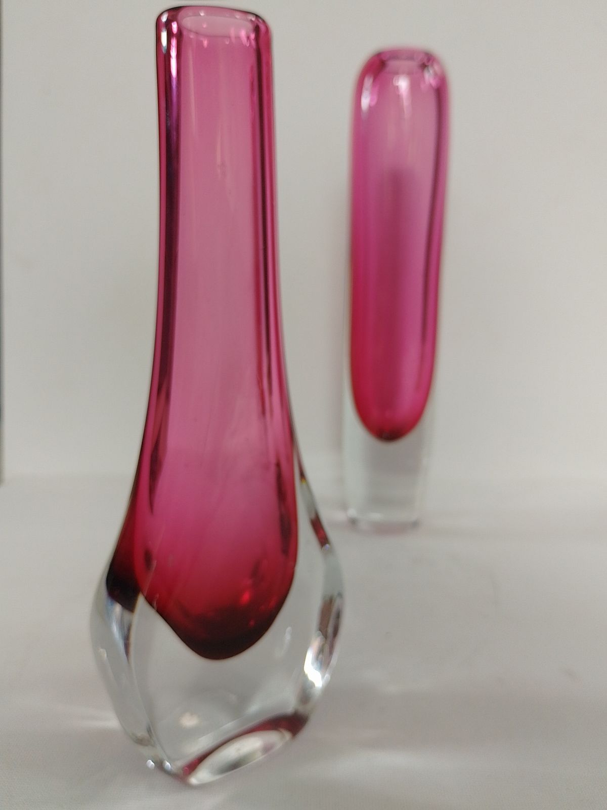 Josef Schott "Hot Pink " Vase Smålandshyttan Sweden photo vinterior