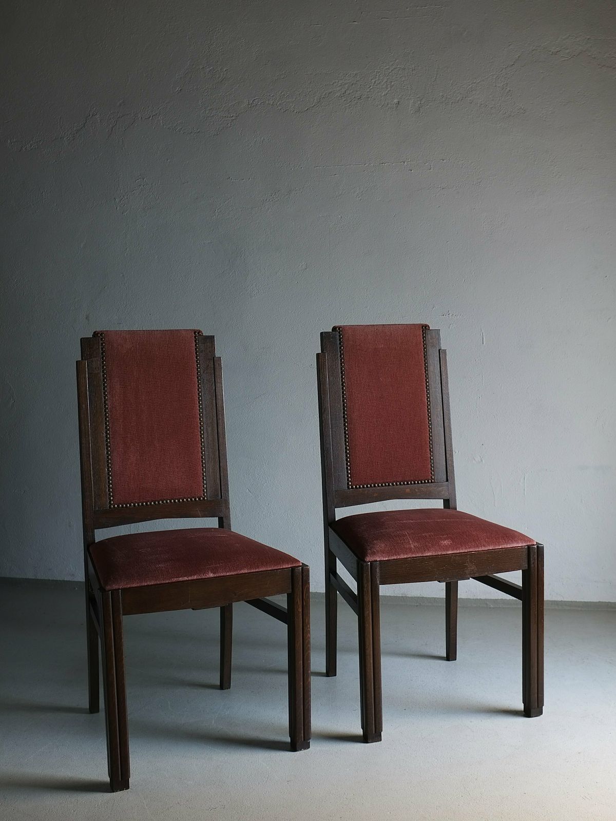 2 Amsterdam School Oak Chairs | Netherlands | 1920s photo furniture
