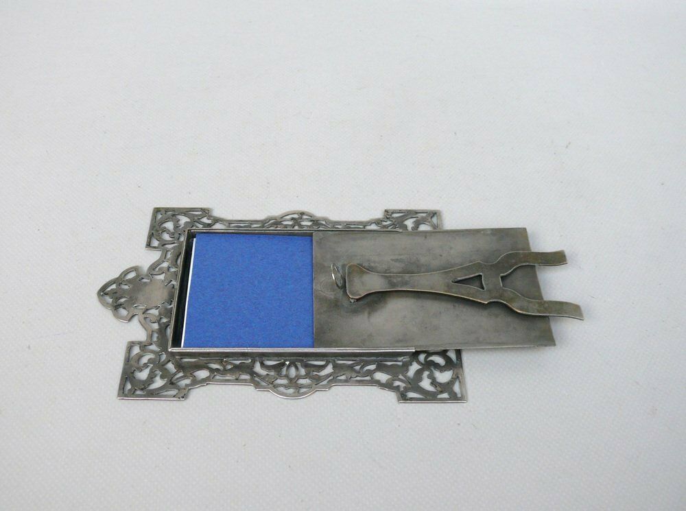 Antique Biedermeier Nickel Plated Picture Frames, Set Of 2 photo 2077.4