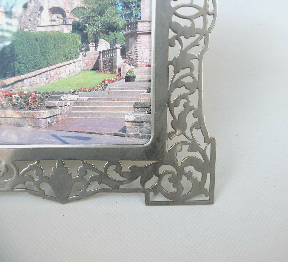 photo vinterior Antique Biedermeier Nickel Plated Picture Frames, Set Of 2