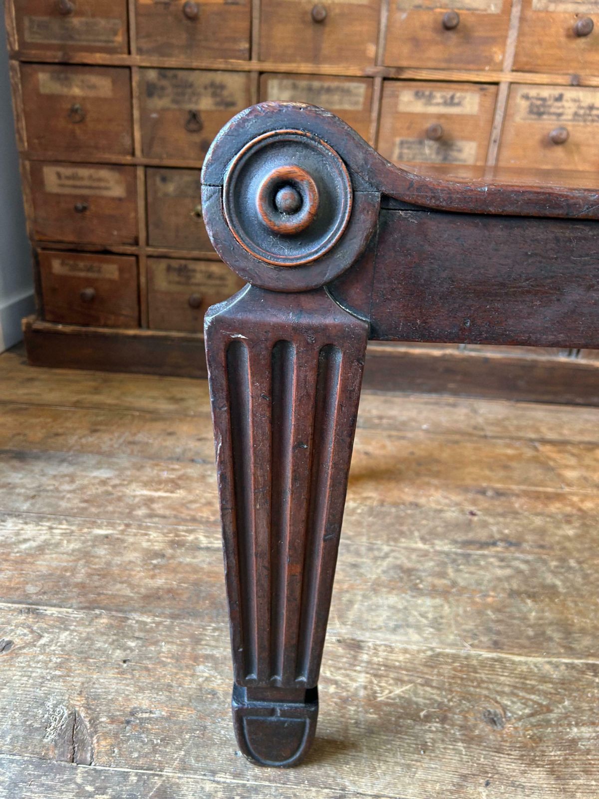 Antique English Tatham And Marsh Mahogany Hall Bench Circa 1810 photo Furniture