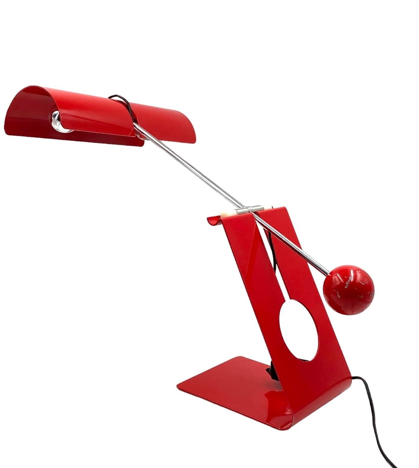 photo buy Mauro Martini, Red 'Picchio' Woodpecker Table Lamp, F.Lli Martini Italy 1970s
