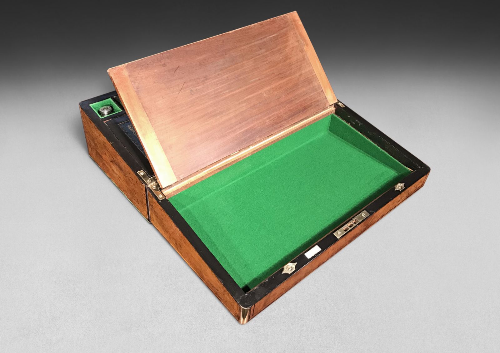 Burr Walnut And Brass Campaign Writing Box By Mappin & Webb photo Home Decor