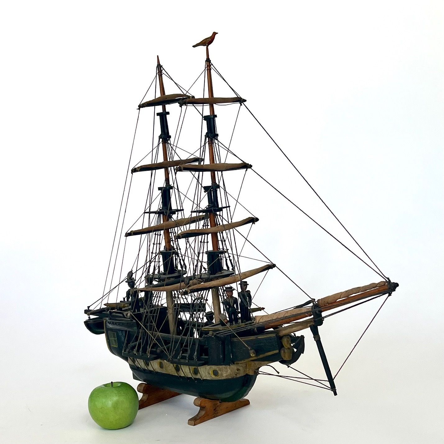 Folk Art Frigate, 1800s, Antique photo for sale