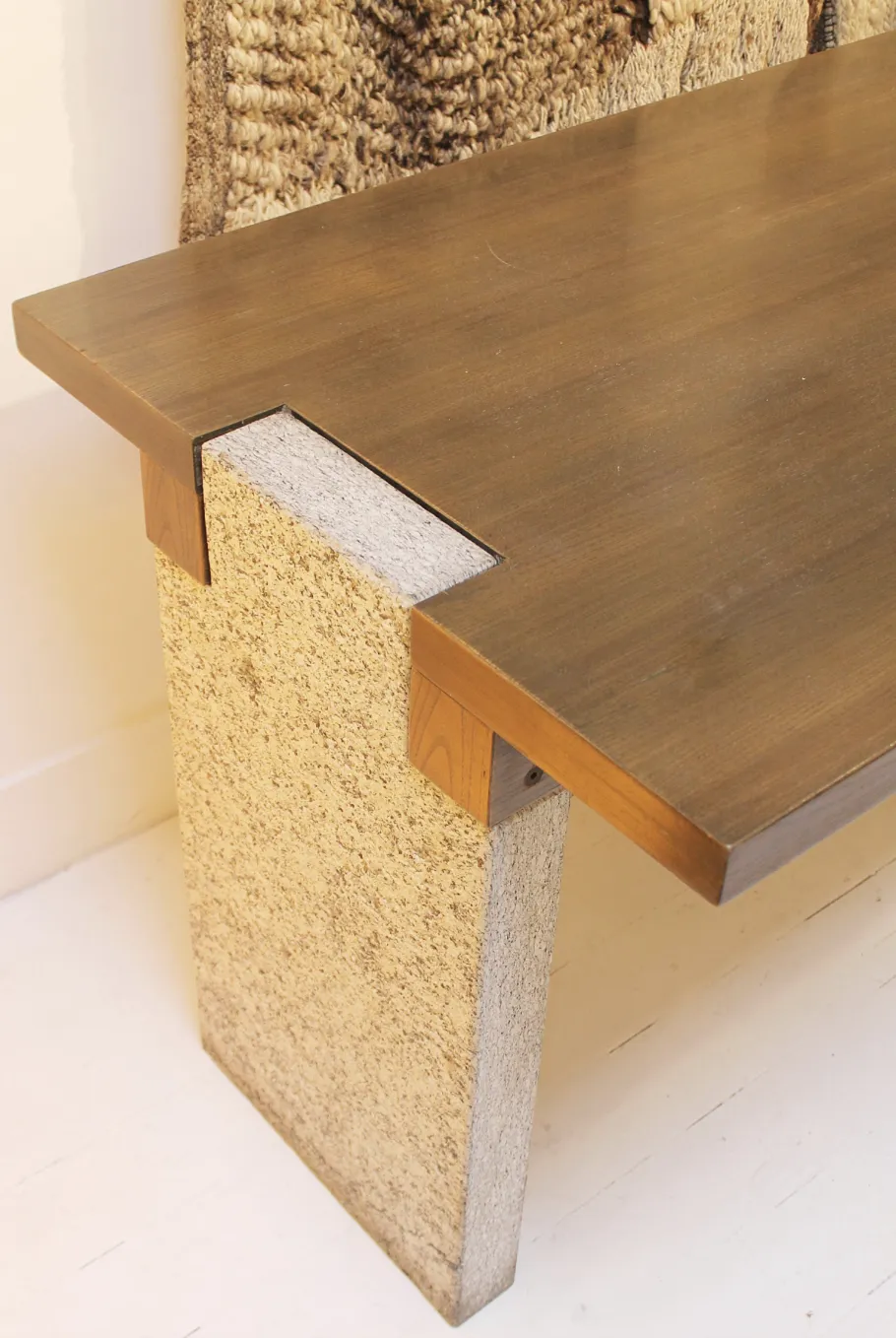 Stone And Wood Console Model ‘Valmarana’ By Carlo Scarpa For Simon, Italy, 1972 photo for sale