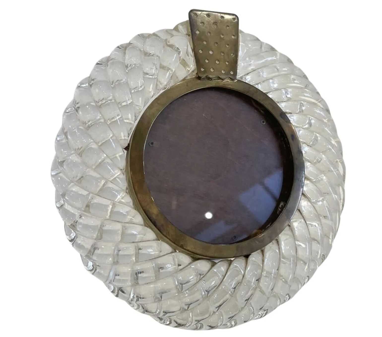Mid Century Modern Round Picture Frame By Carlo Scarpa For Venini, 1950s