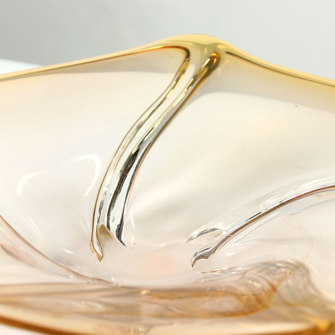 Art Glass Bowl By Frantisek Zemek For Sklarna Mstisov, 1960s photo Home Decor