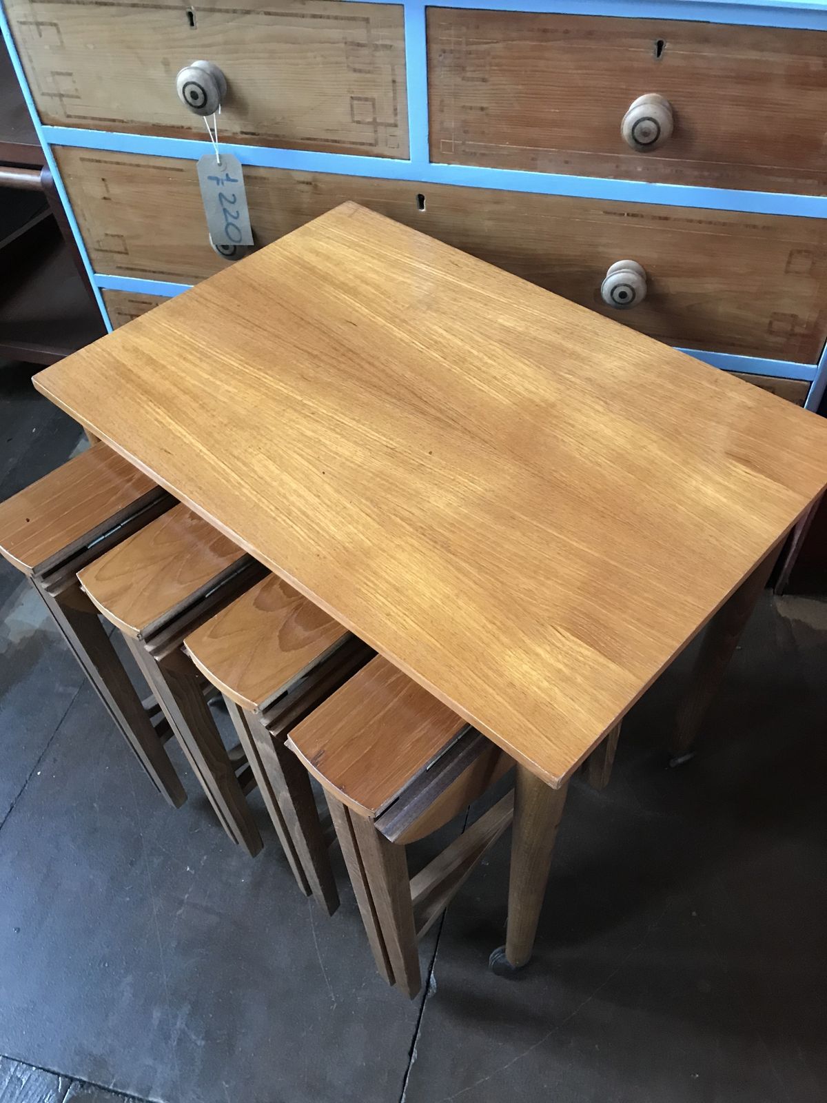 Nest Of 5 Tables Poul Hundevad Style For Novy Domov  Teak Finish photo vinterior