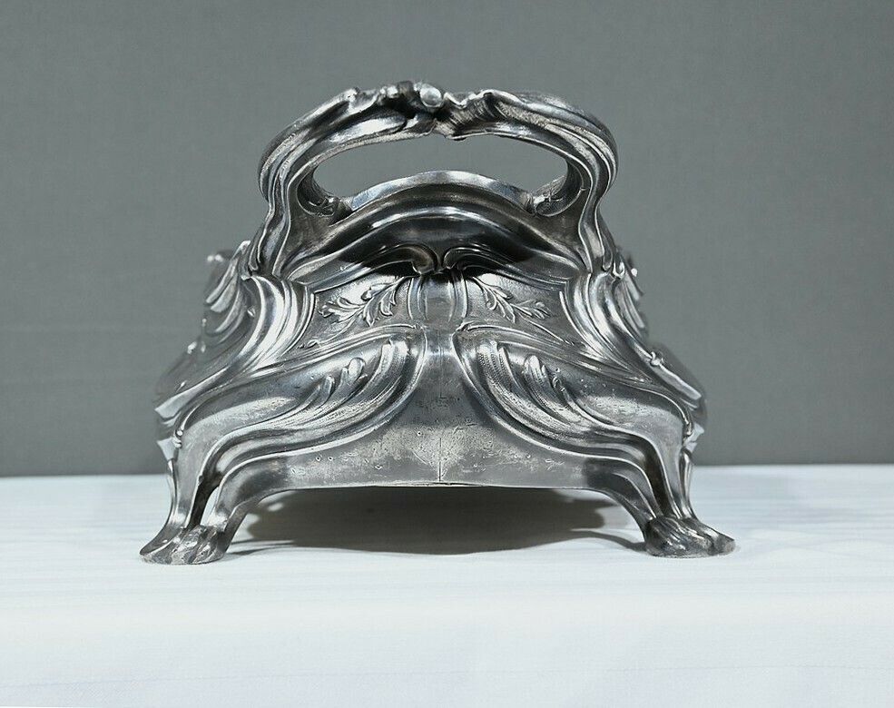 Home Decor Silvered Bronze Planter, Victor Saglier, Art Nouveau – Late 19th Century photo