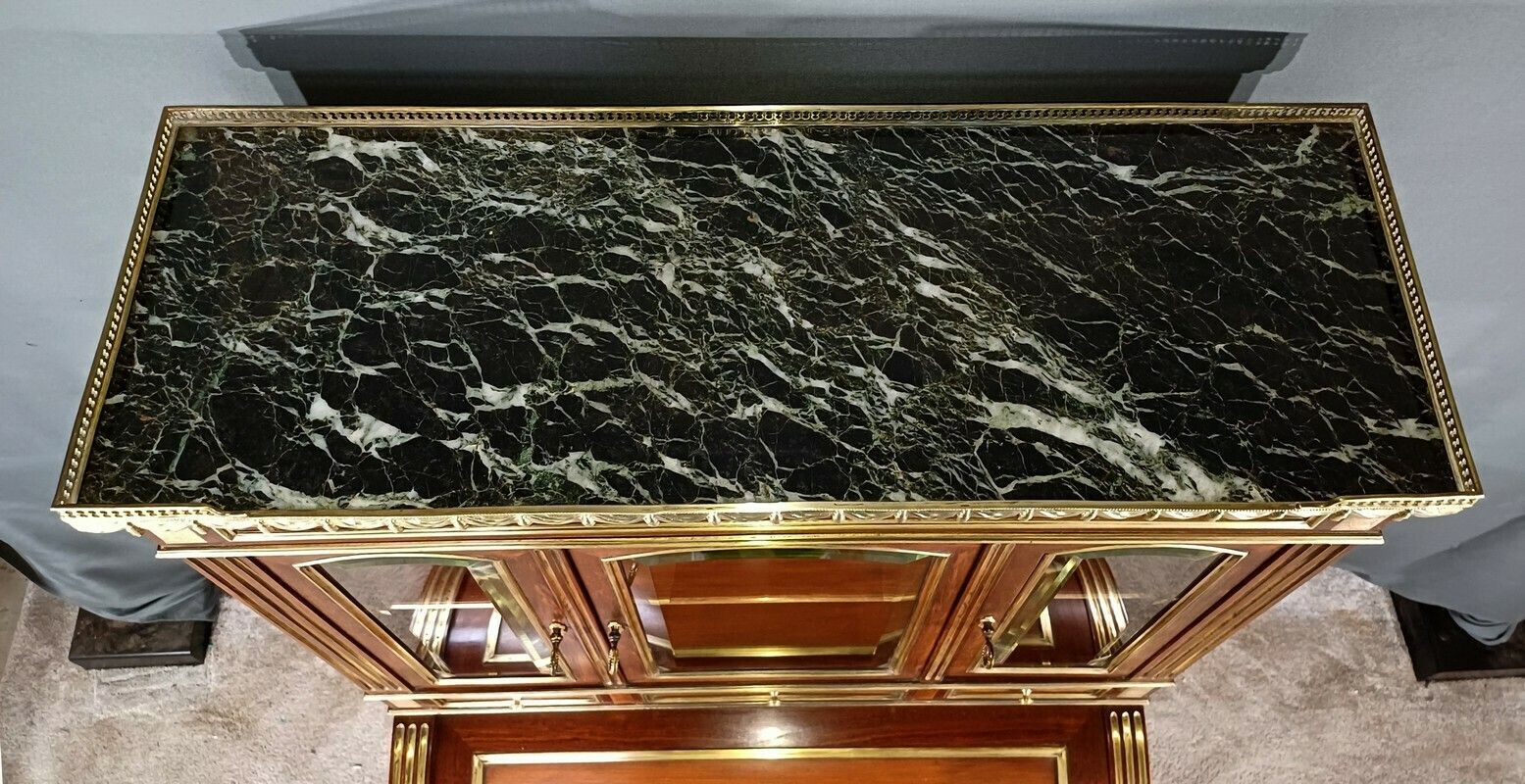 Rare Small Cylinder Desk And Showcase, Louis XVI Style – Mid 19th Century photo vinterior