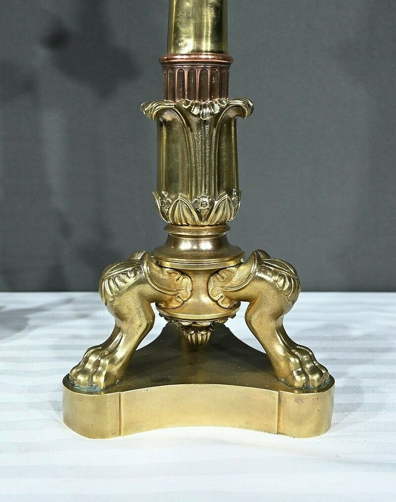 photo furniture Pair Of Bronze Candlesticks, Restoration Period – Early 19th Century