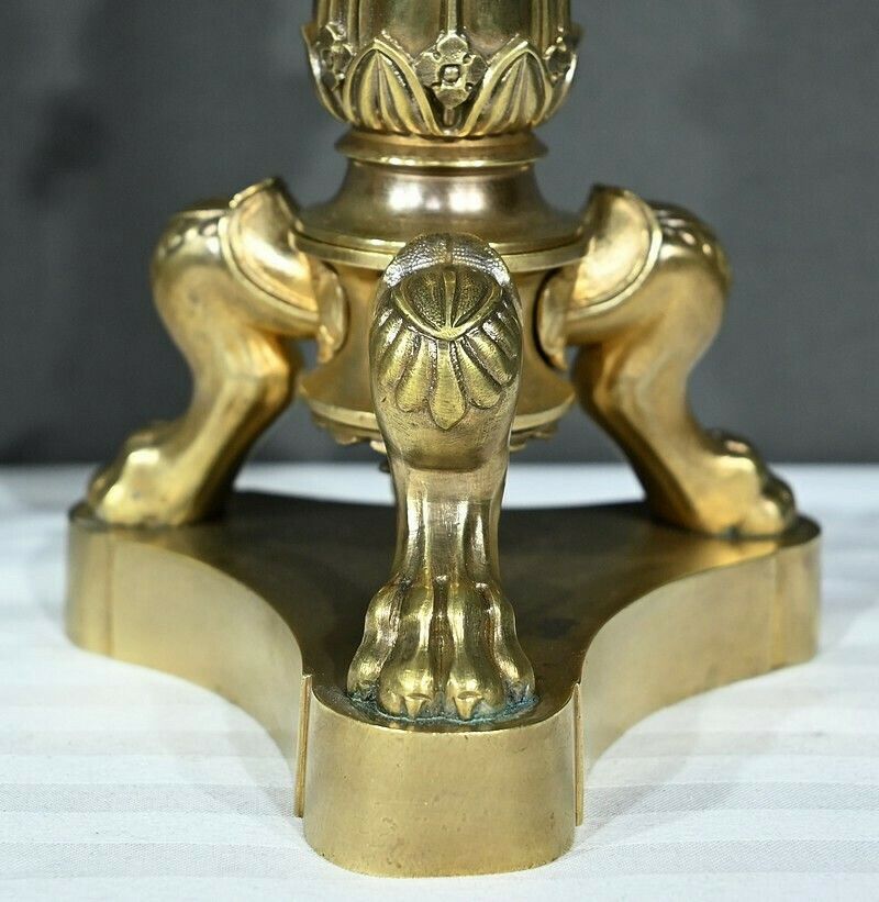 Home Decor Pair Of Bronze Candlesticks, Restoration Period – Early 19th Century photo
