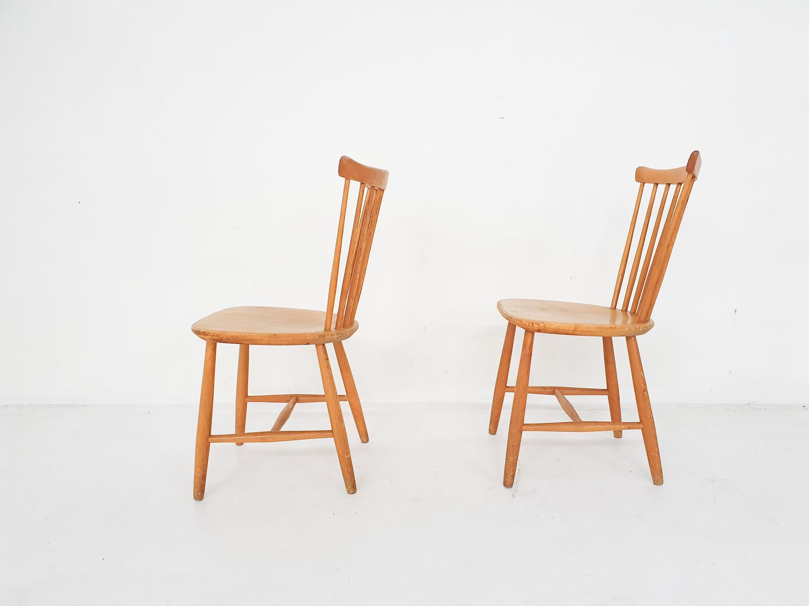 Pastoe Stijl Spijlenrug Eetkamerstoelen, Nederland, Ca. Jaren 1950 photo for sale