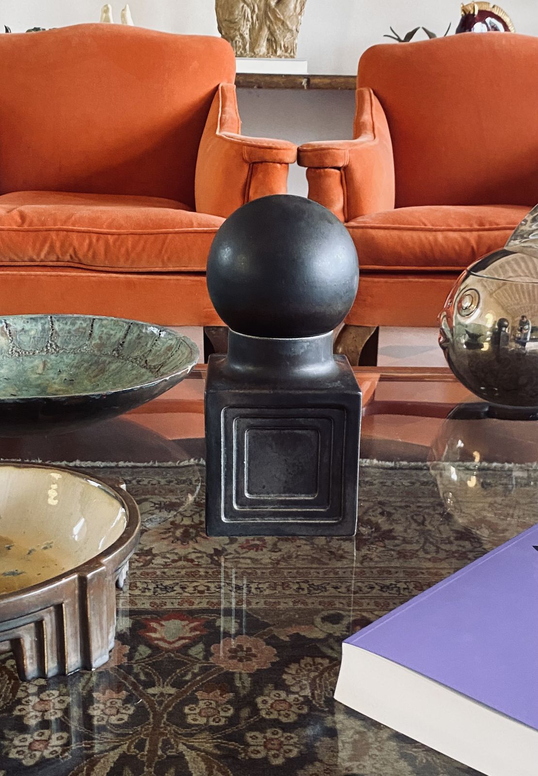 Xavier Feal, Mid Century Modern Brown Ceramic, France 1960s photo furniture