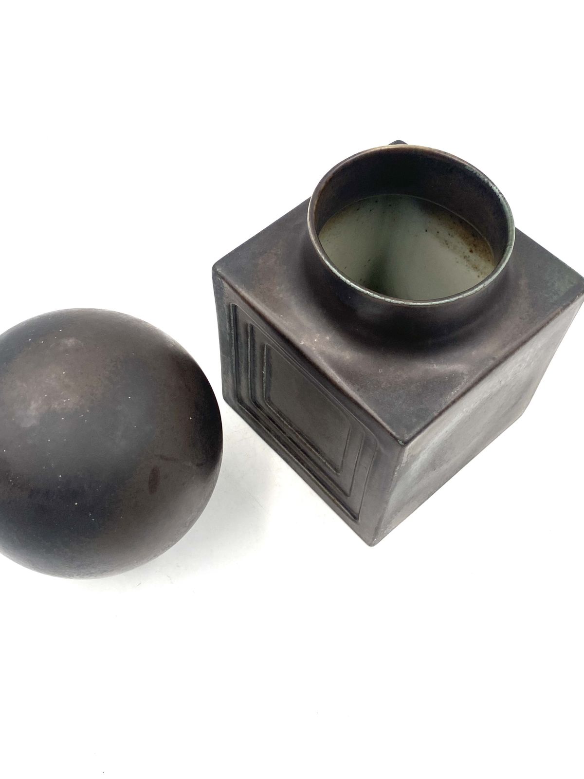 650.0 Xavier Feal, Mid Century Modern Brown Ceramic, France 1960s photo