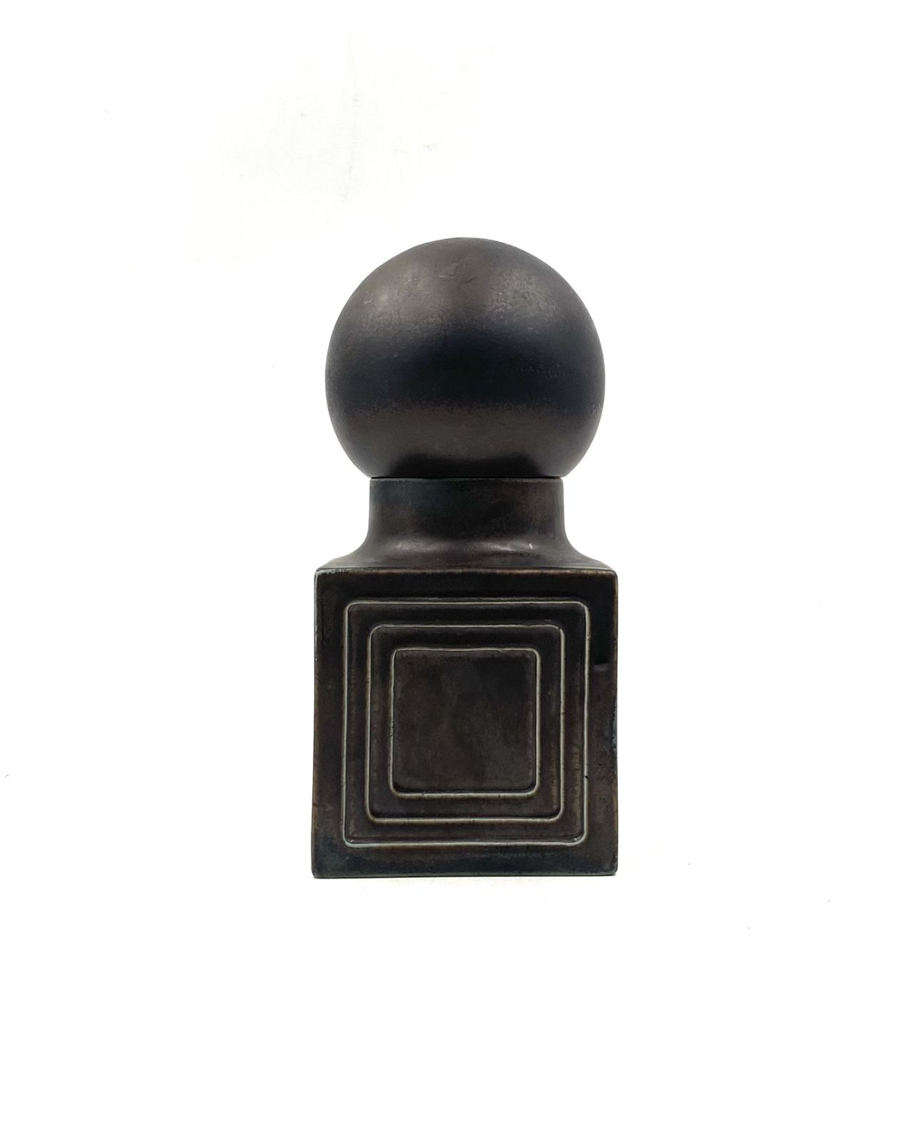 photo vintage Xavier Feal, Mid Century Modern Brown Ceramic, France 1960s