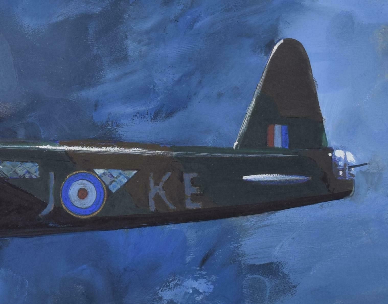 Leslie Carr Wellington Bomber Ww2 Gouache Painting By Leslie Carr photo buy