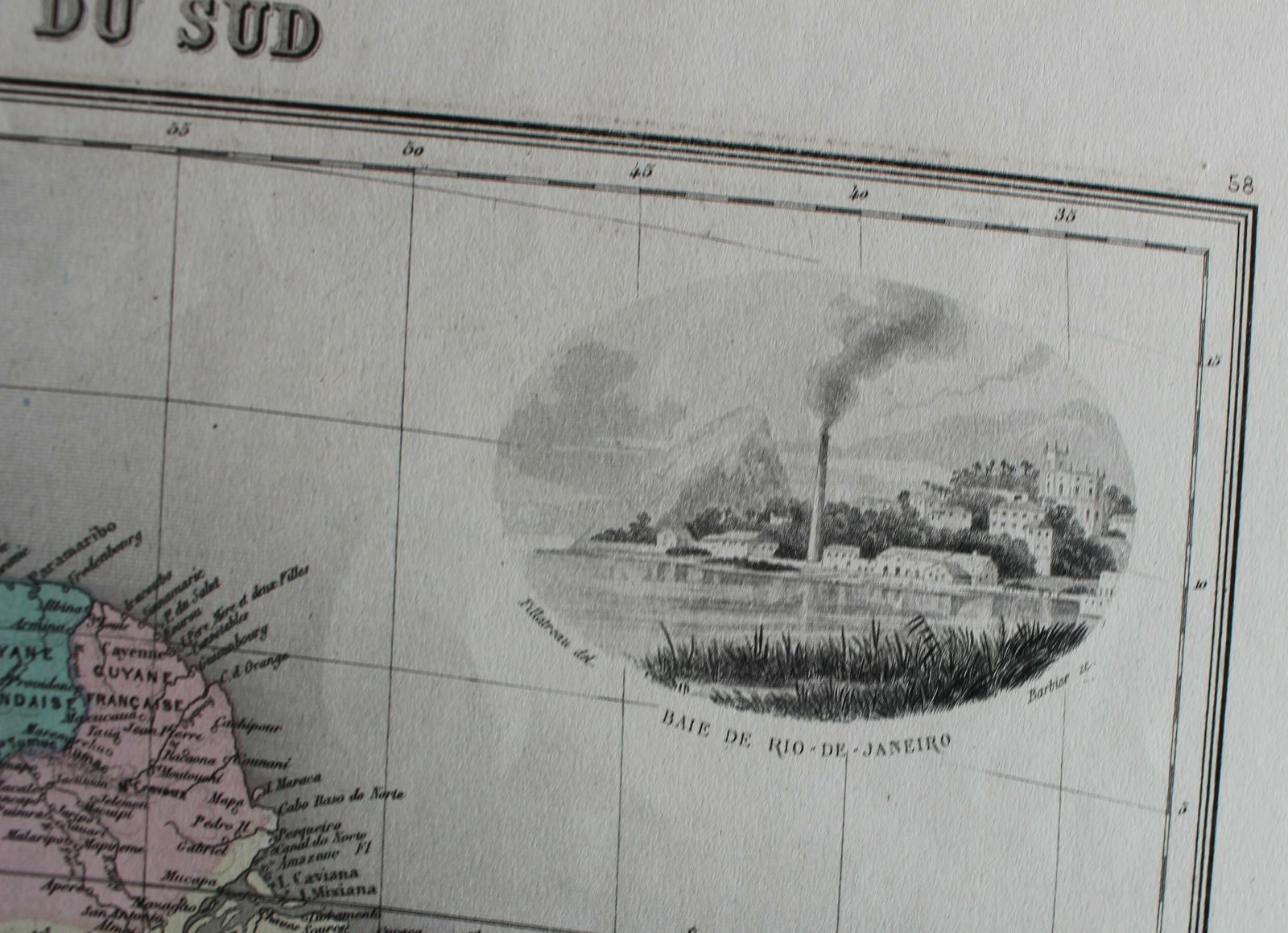 Antique Map Of South America Published By J. Migeon, C1880 photo furniture
