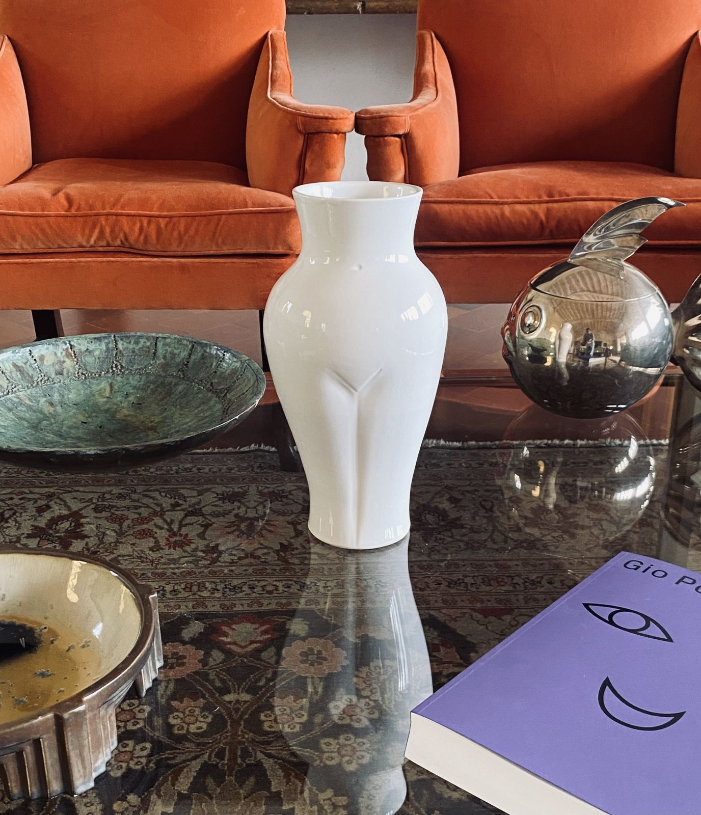 Postmodern Ceramic 'Femme' Vase, Baba, Vallauris France Ca. 1980s photo vinterior