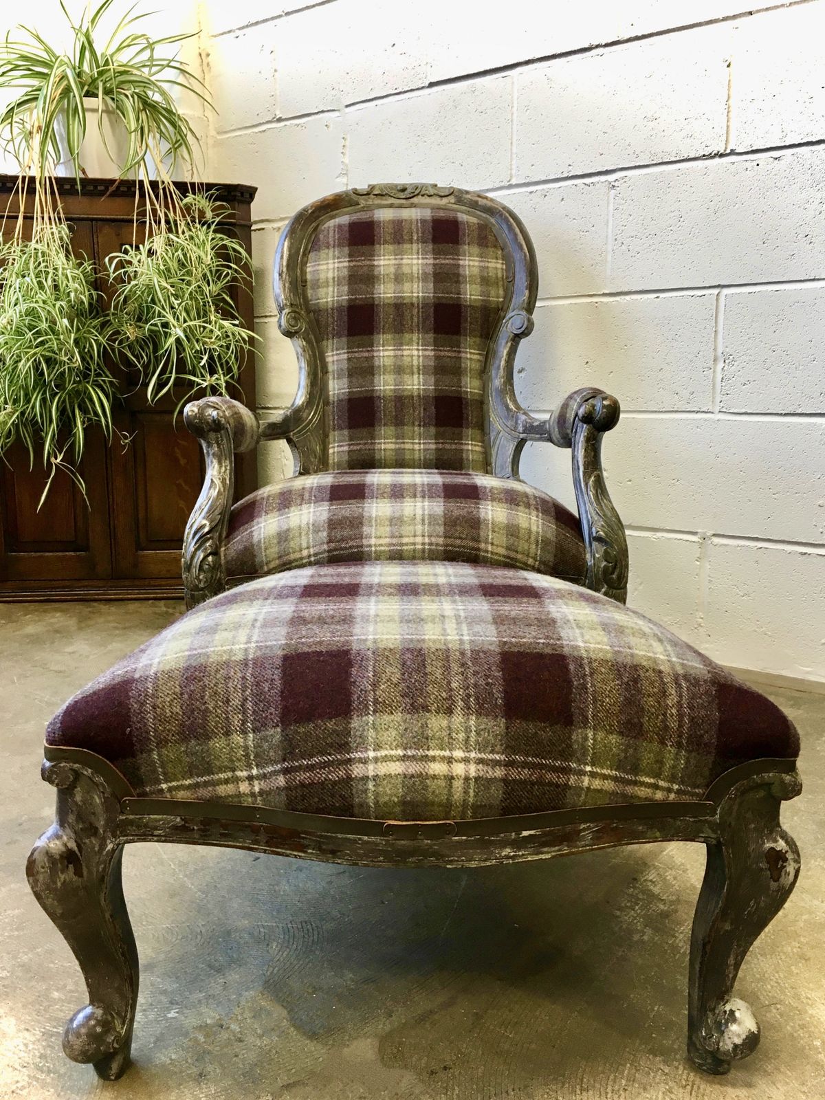 photo vintage Victorian Chair And Footstool Set: "Arthur 'N' Arf An Arthur"