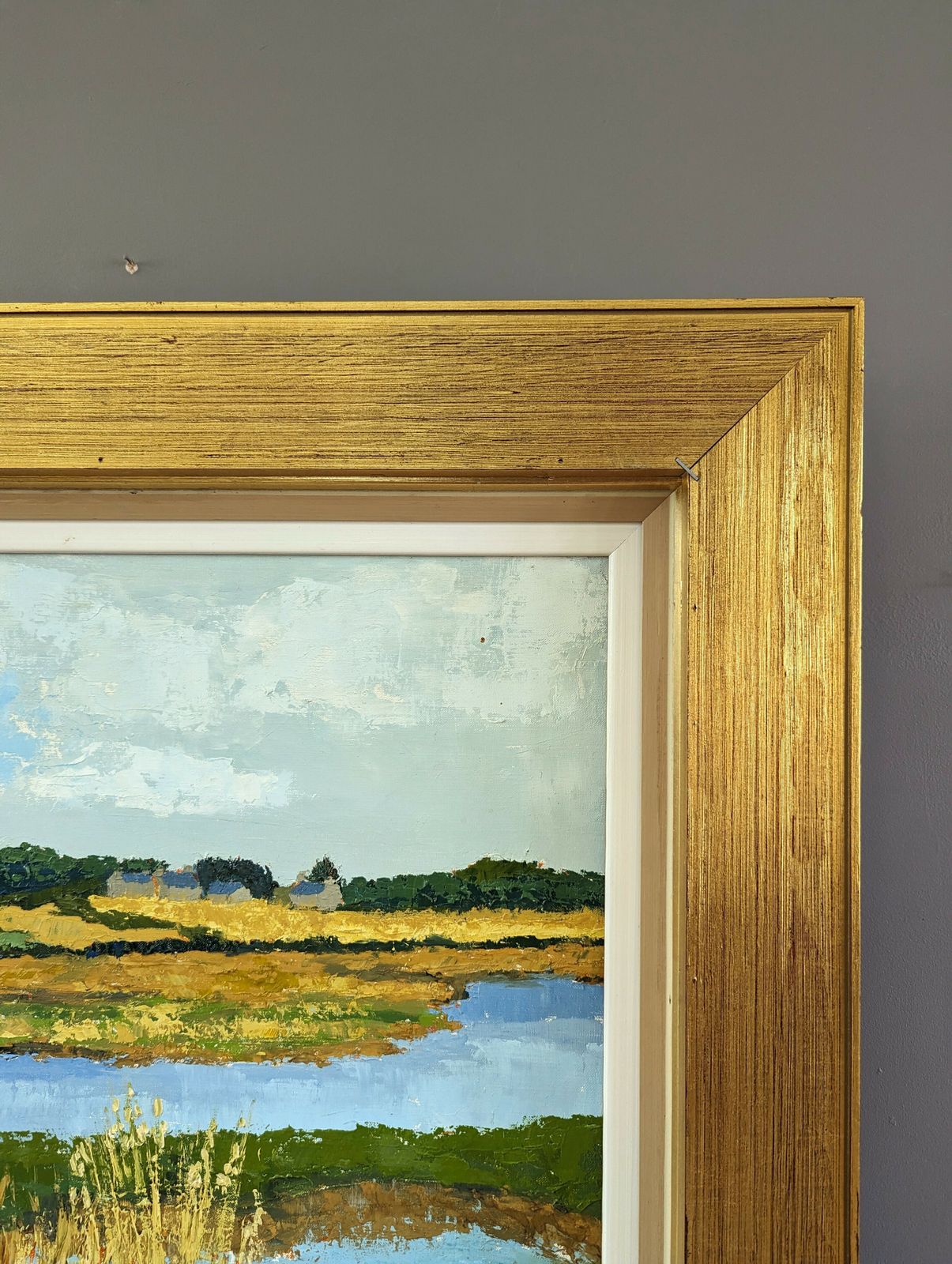 Golden Lake Oil Painting photo vinterior