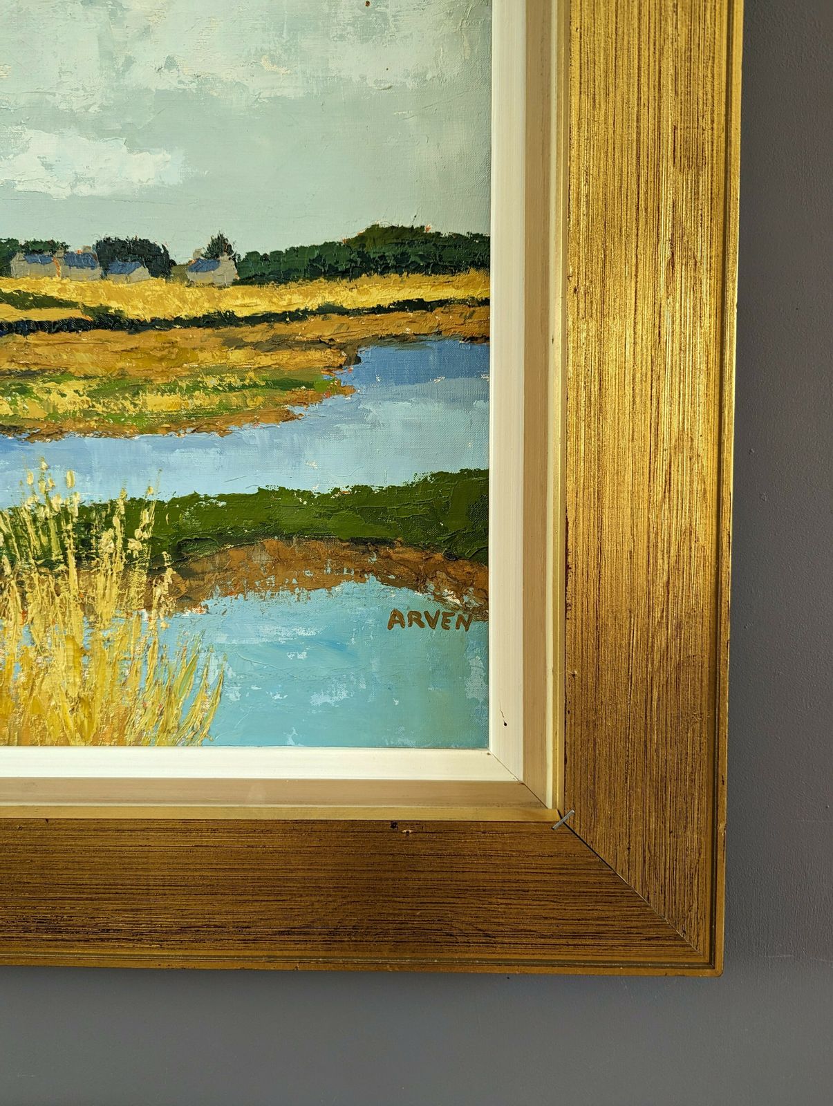 Golden Lake Oil Painting photo buy
