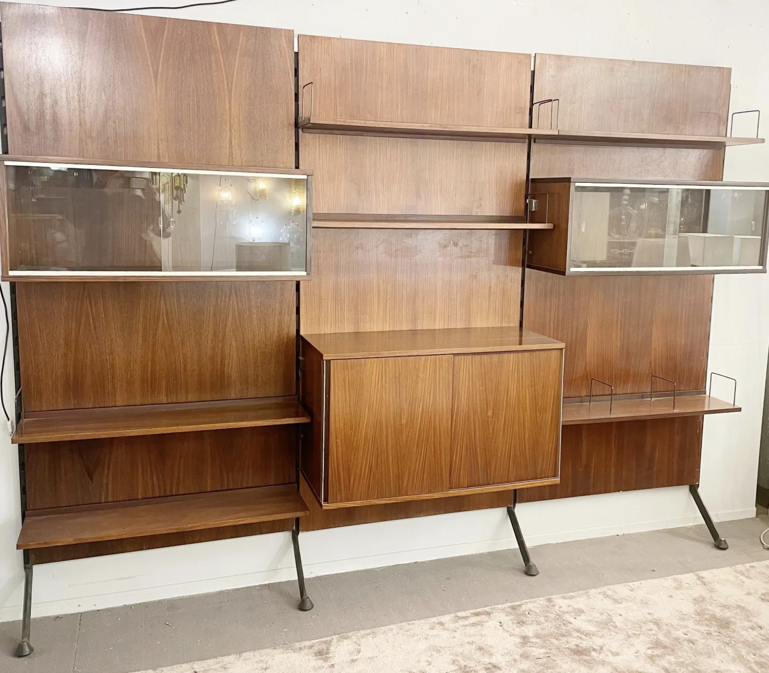 Mid Century Teak Wall Unit By Ico Parisi, Italy 1960s photo Furniture