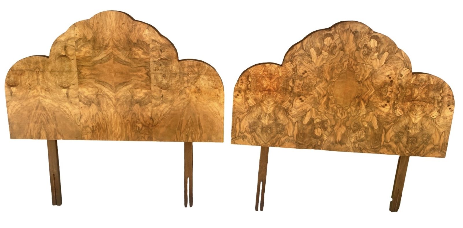 Pair Of Art Deco Single Cloud Shaped Headboards
