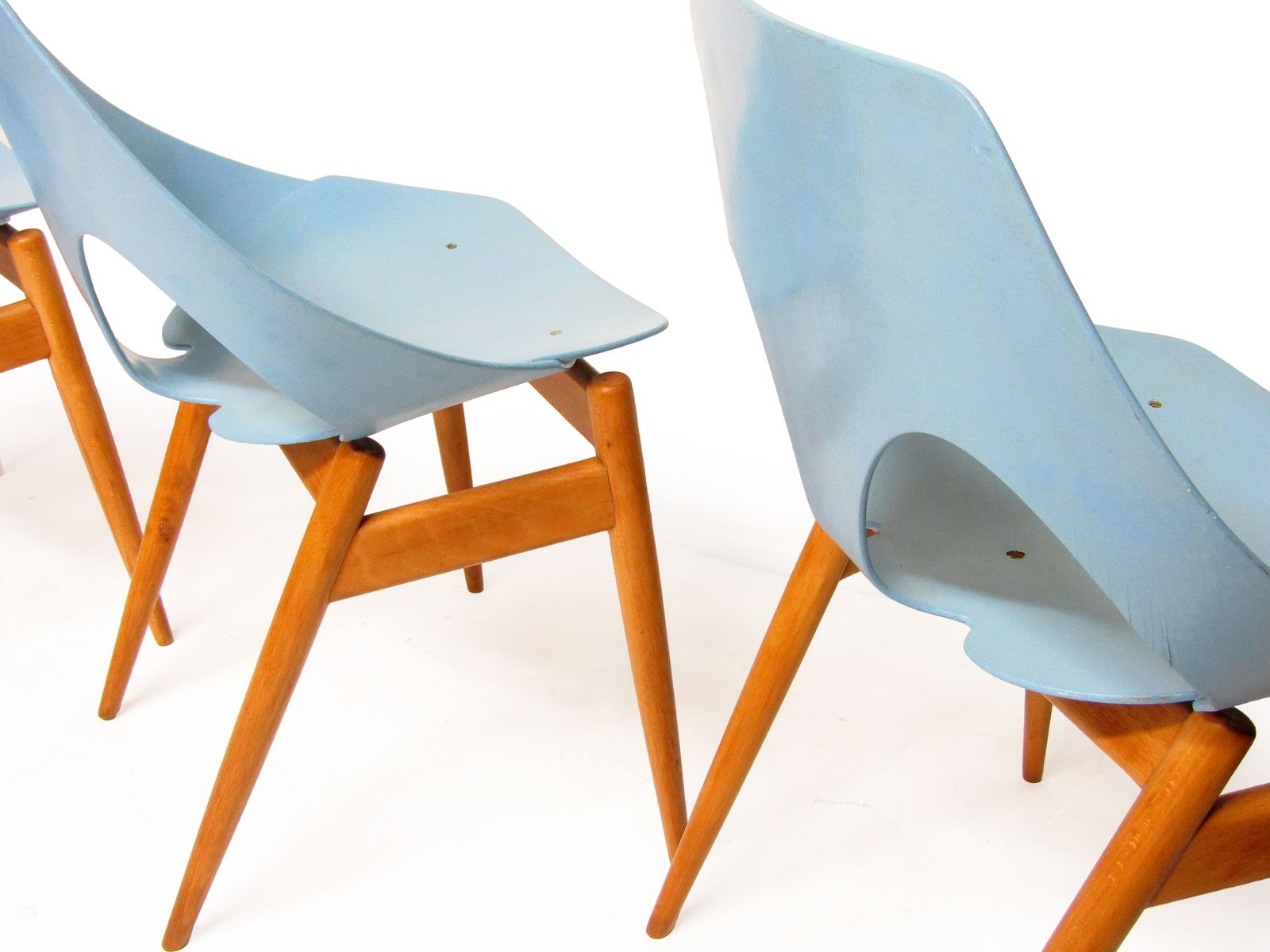 Set Of Four 1950s "Jason" Festival Of Britain Chairs By Carl Jacobs For Kandya photo vintage