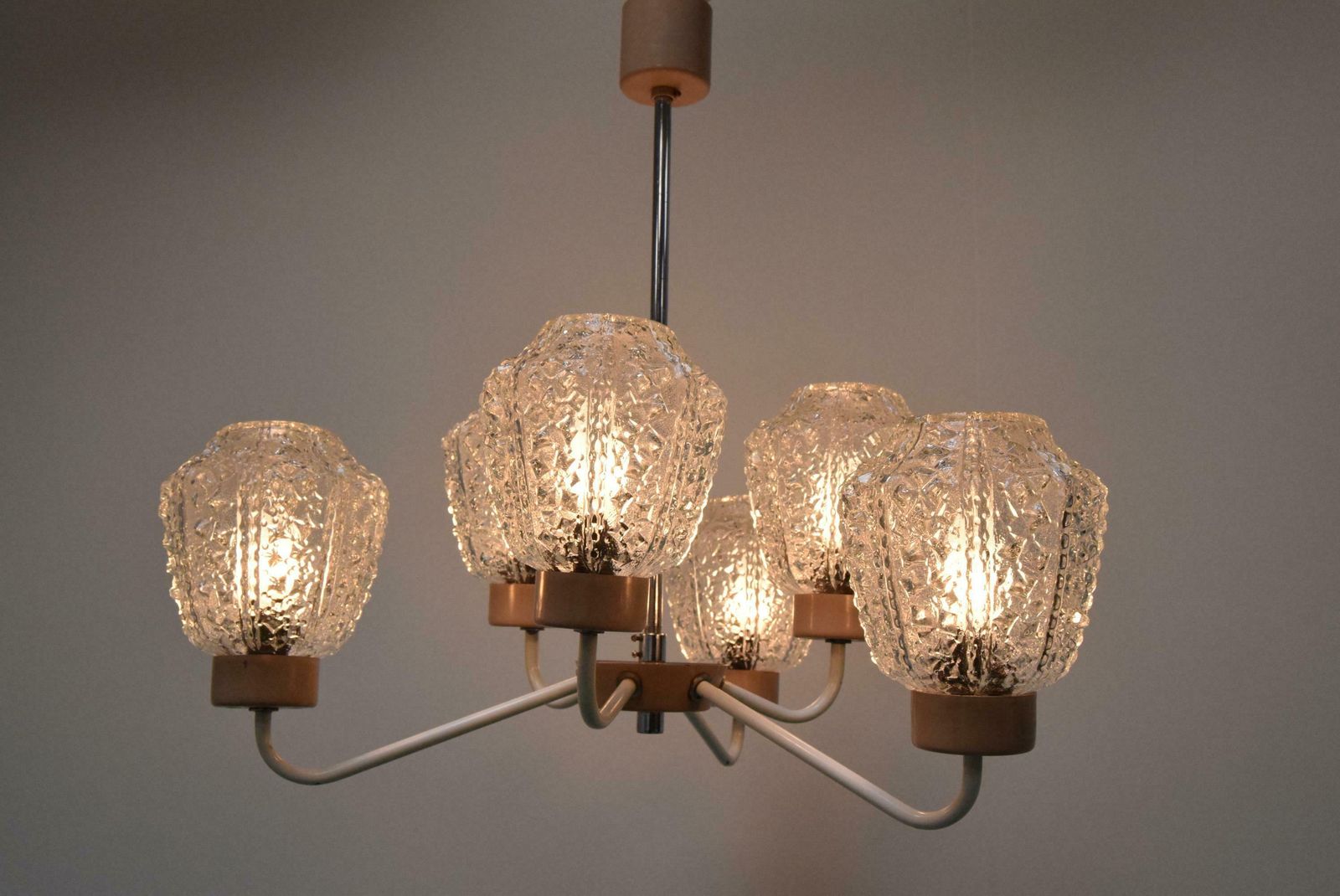 Lighting Mid Century Chandelier By Jilové U Děčína, 1970's. photo