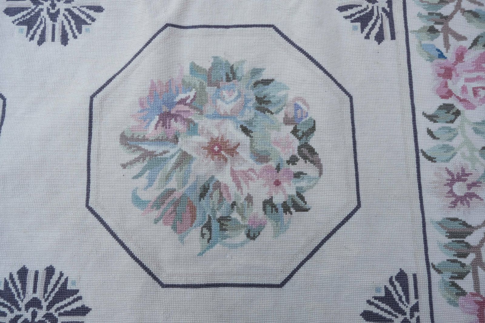 photo furniture Needlepoint Rug, French Floor Covering, Farmhouse Decor