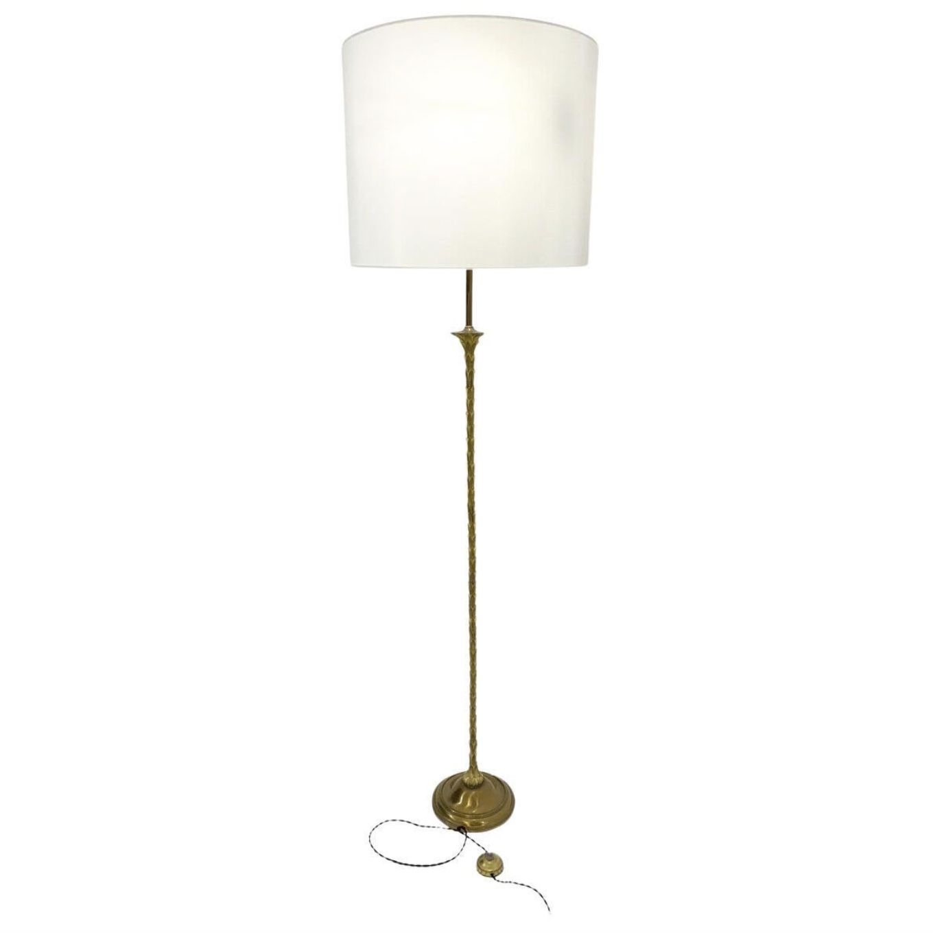 Mid Century Brass Floor Lamp By Maison Baguès, France, 1950s