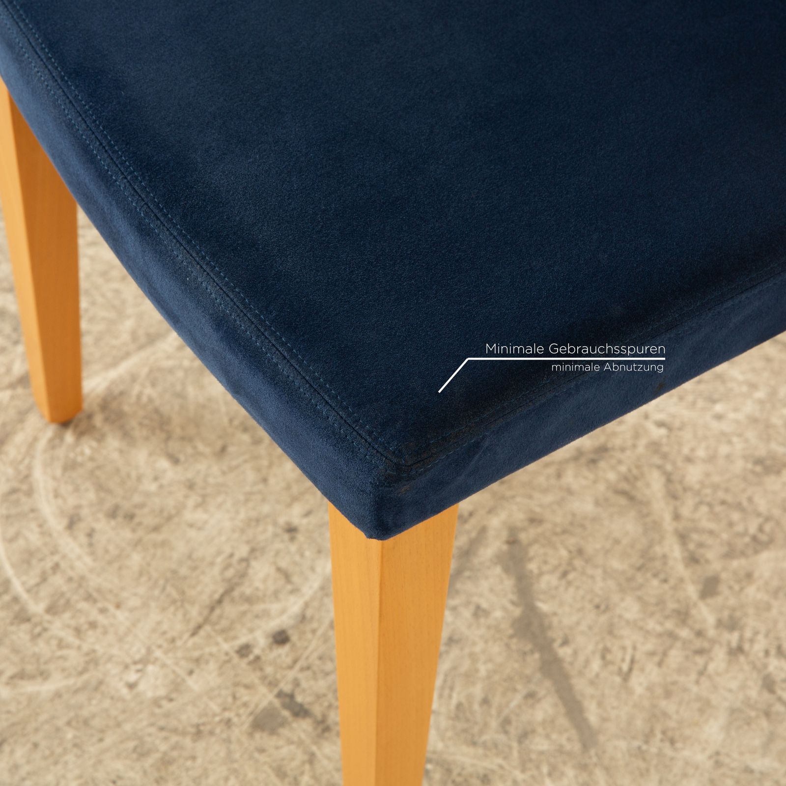 Set Of 6 Tonon Fabric Chairs Blue Dining Room photo for sale