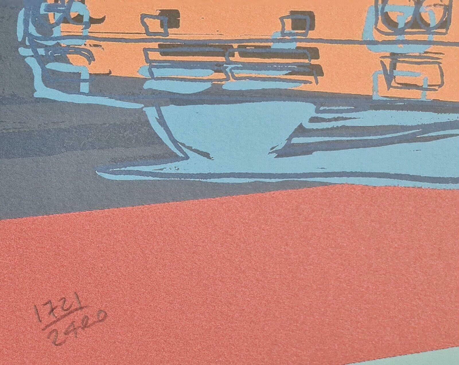 1980s Carnegie Museum Of Art Andy Warhol Vintage Lithograph Red "Truck" photo for sale