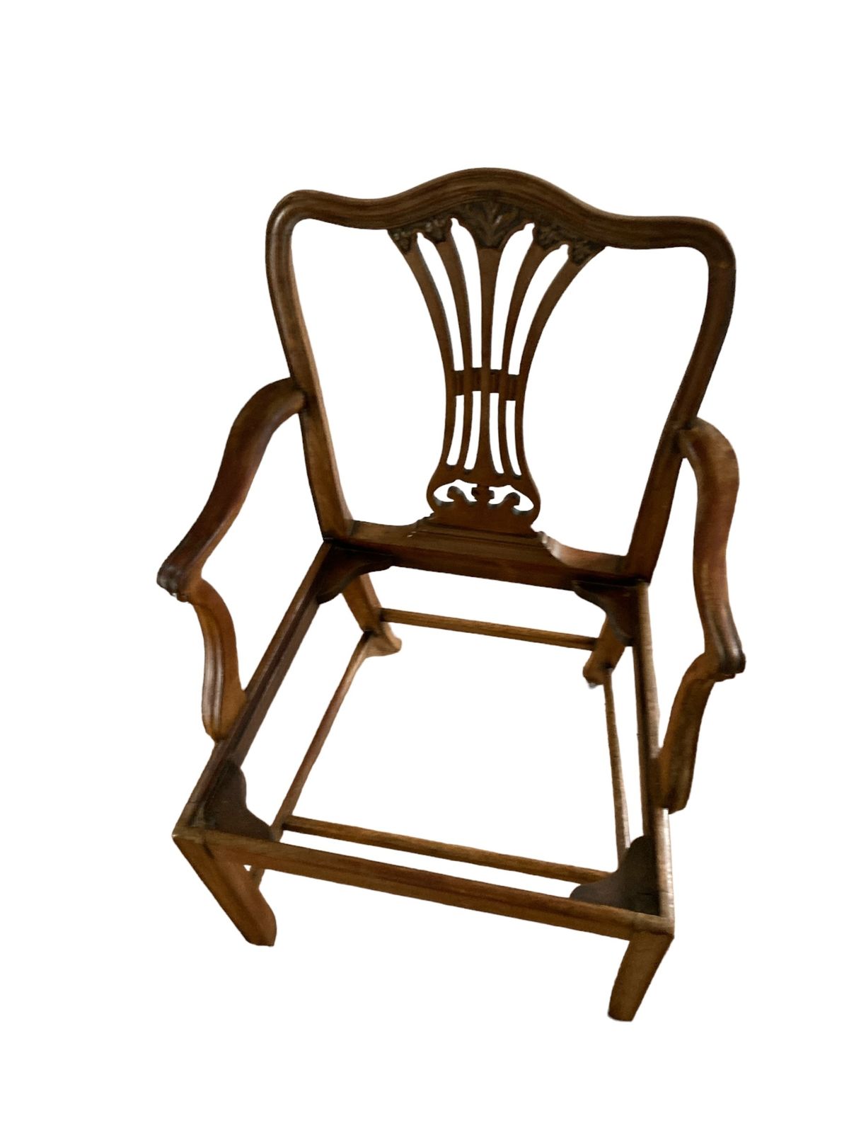 A George III Style Armchair In The Manner White Paris Boucle Fabric photo buy