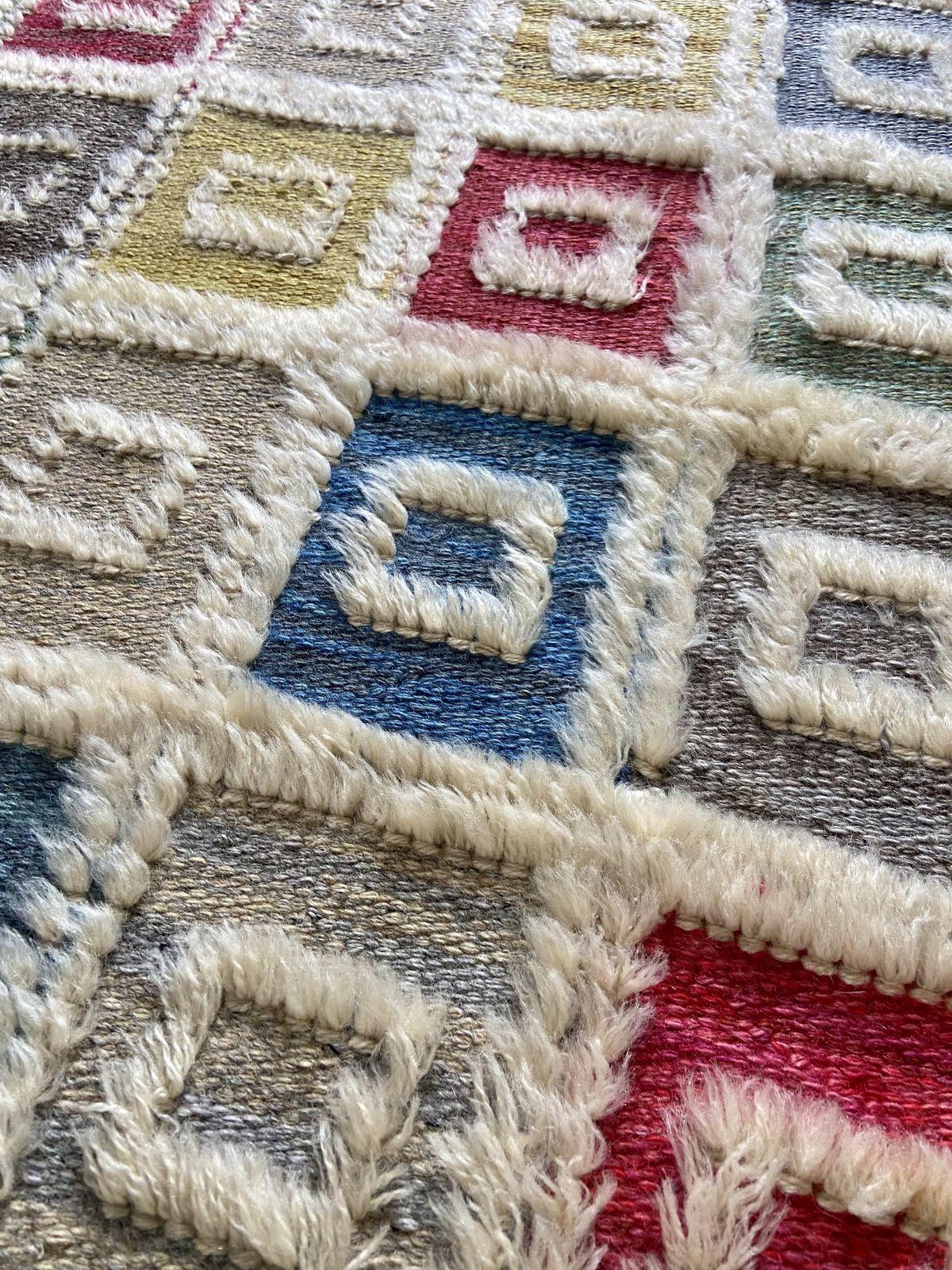 Swedish Check Rug, Boho photo 725.0