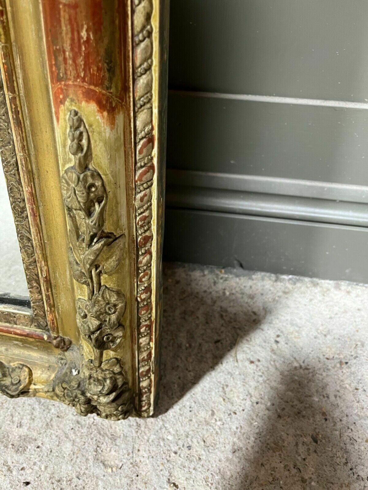Antique Mirror French Gilded Wood Carved Frame Circa Late 1880’s photo Home Decor