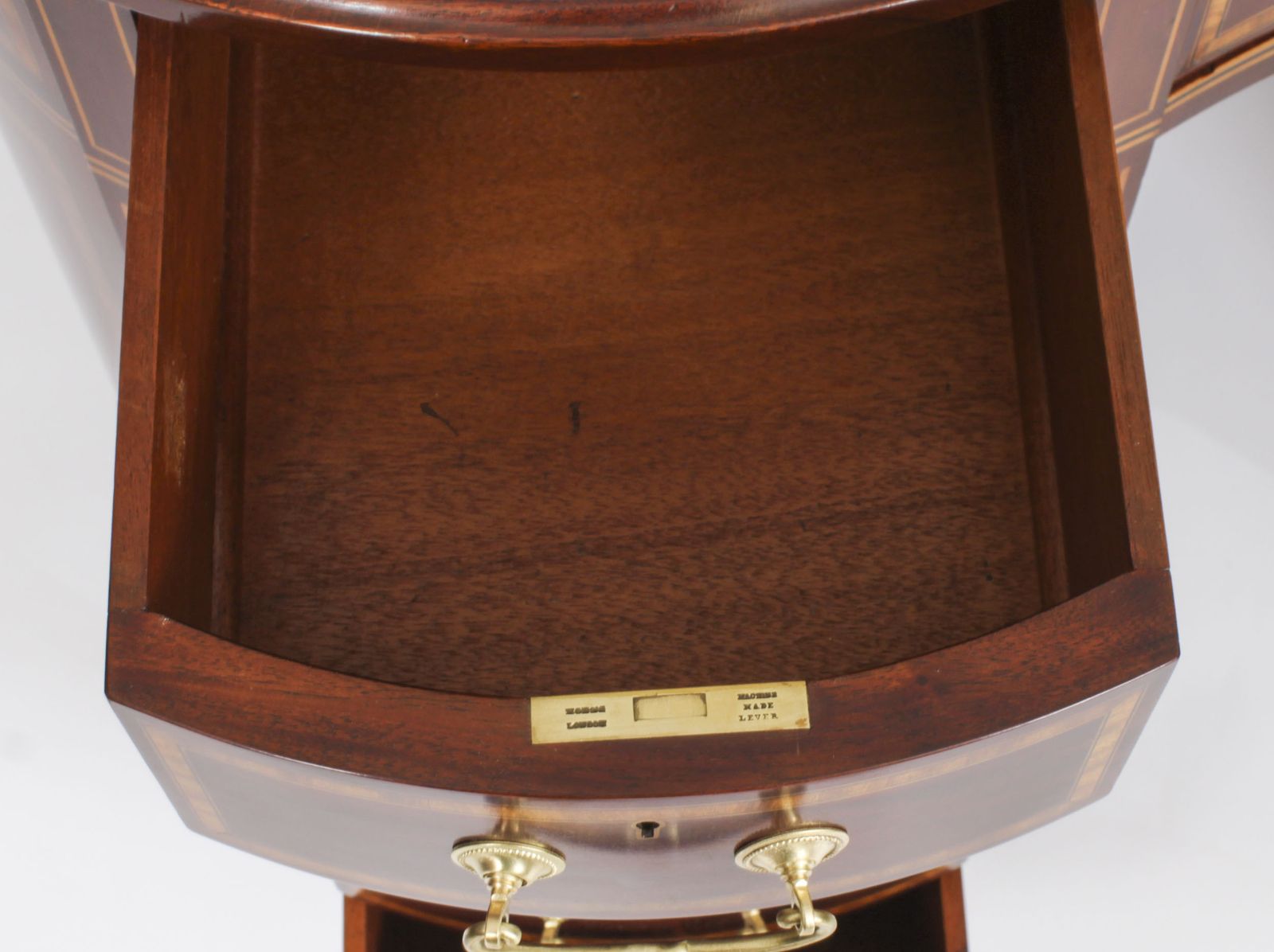 photo for sale Victorian Mahogany Inlaid Kidney Desk  C1880 19th C