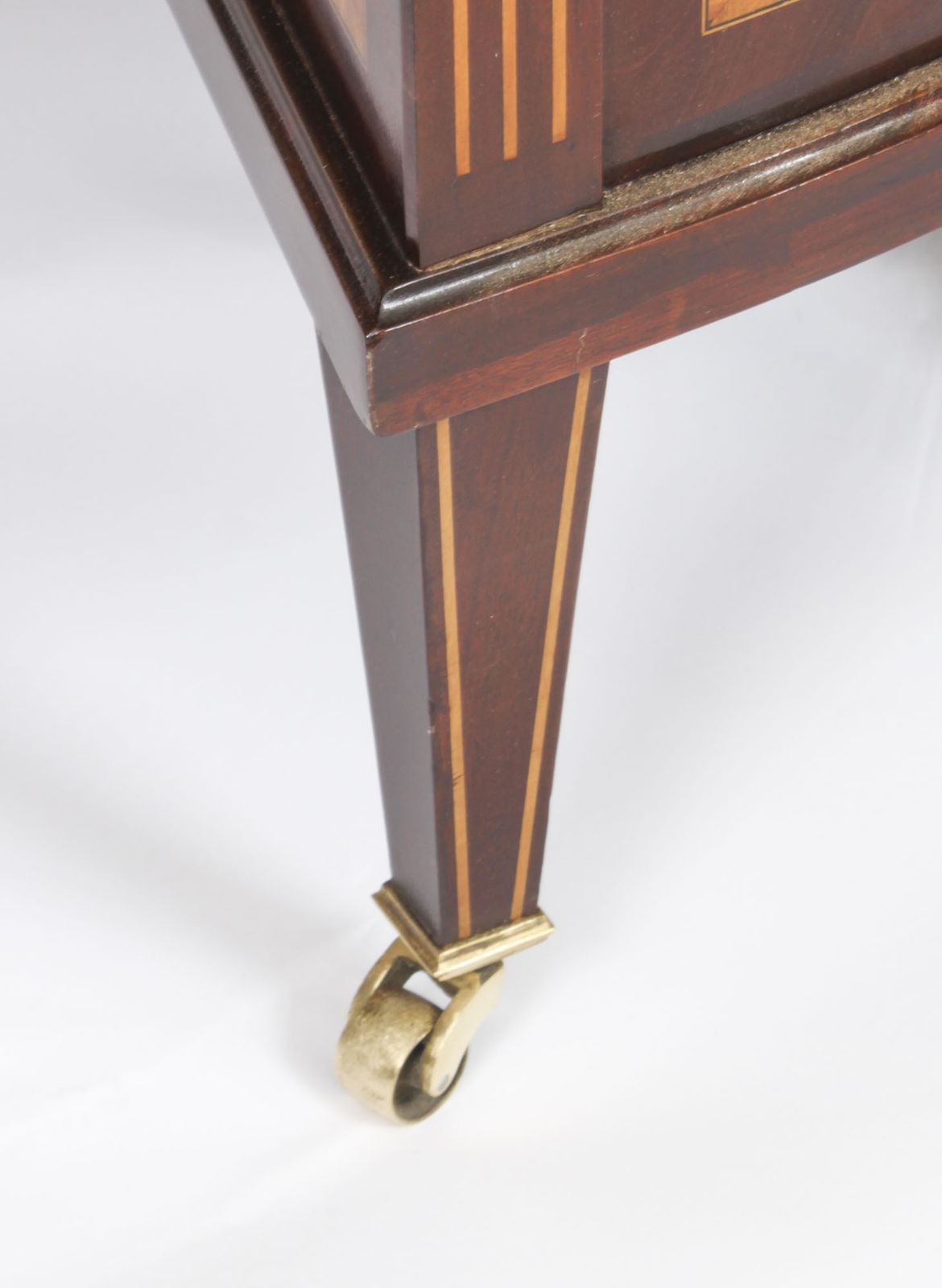 photo vintage Victorian Mahogany Inlaid Kidney Desk  C1880 19th C