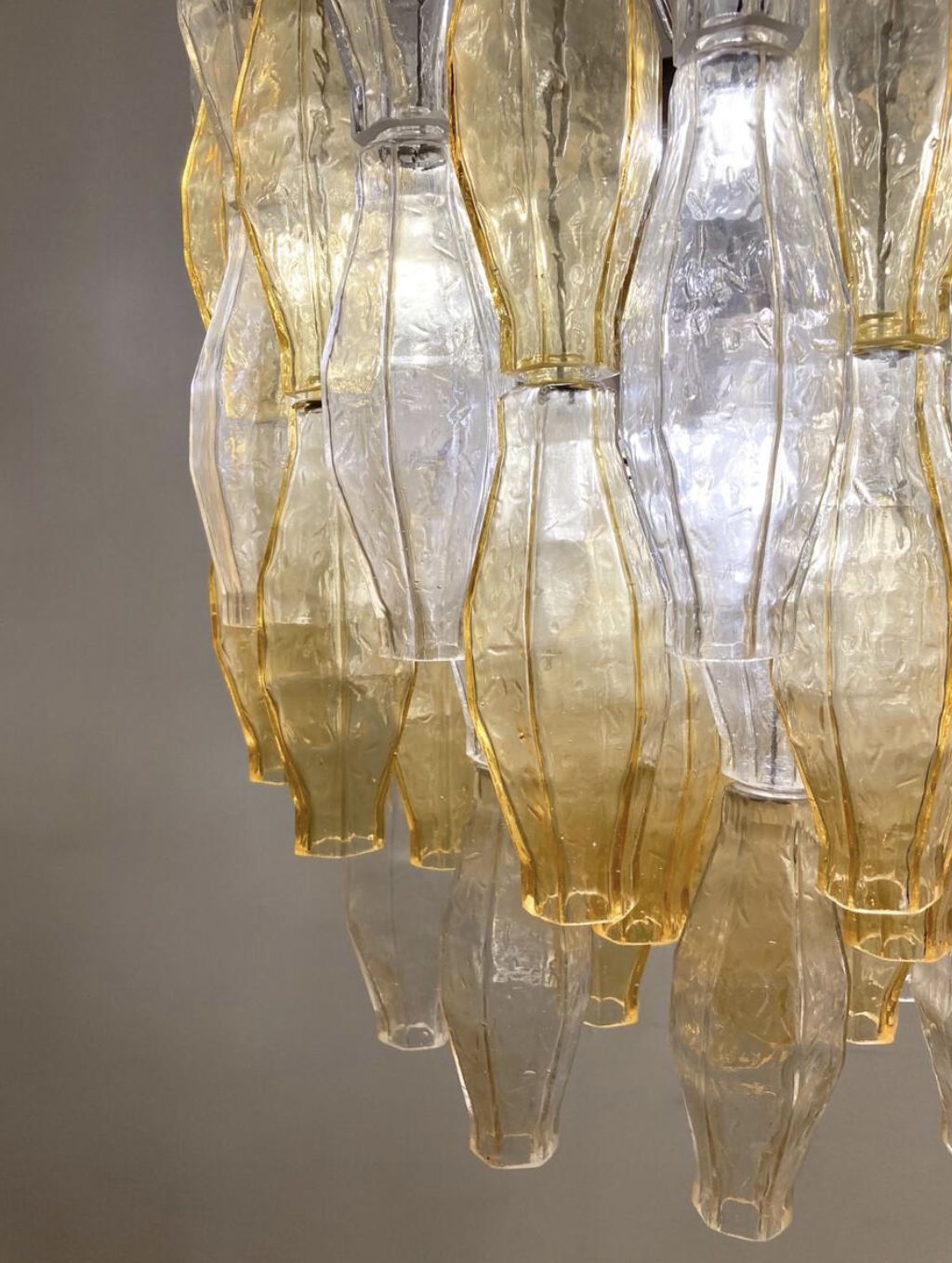 Mid Century Murano Glass Chandelier “Polyhedr” By Carlo Scarpa For Venini, Italy photo 4690.0