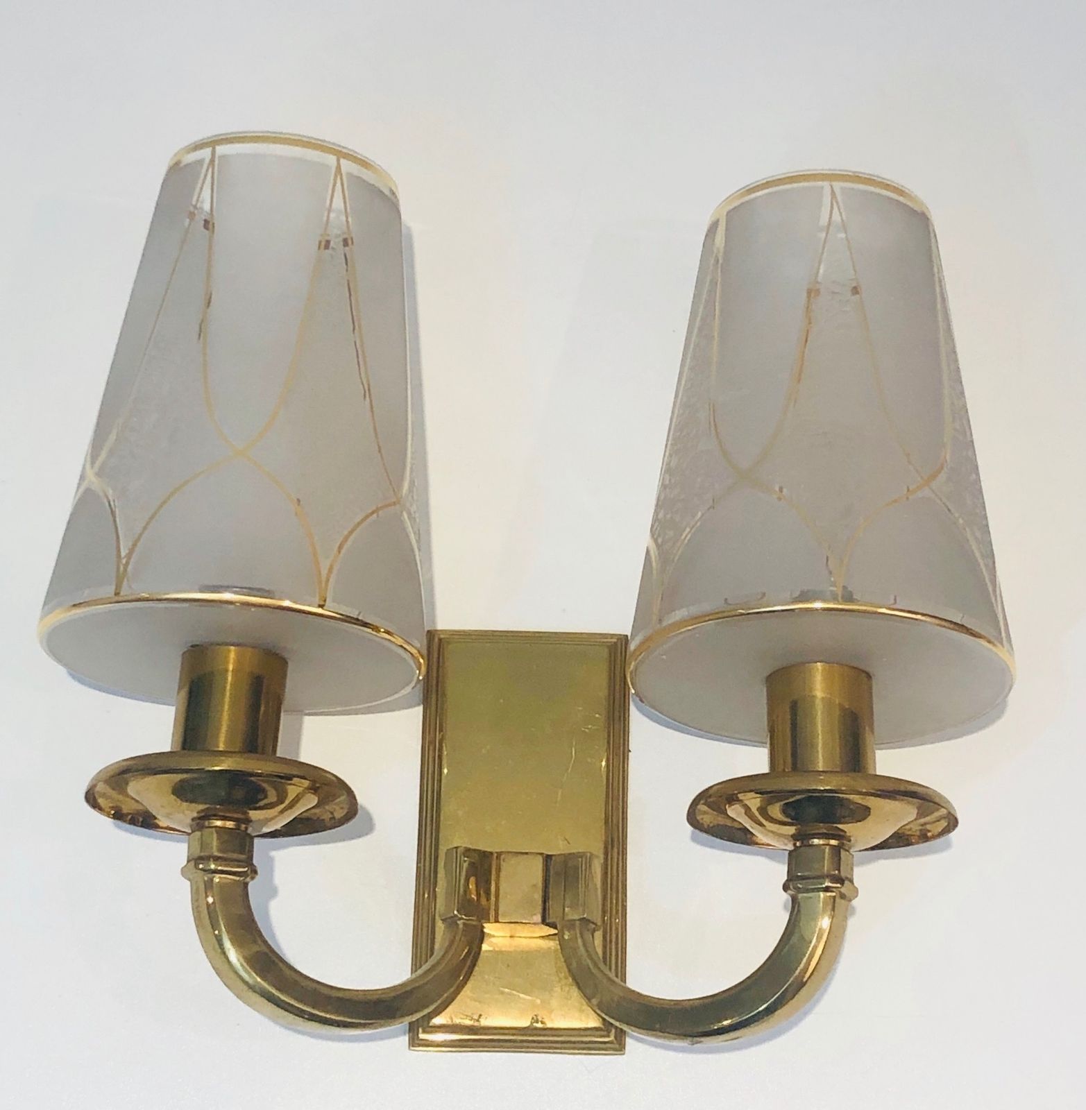 Pair Of Art Deco Sconces In The Taste Of Perzel. photo Lighting