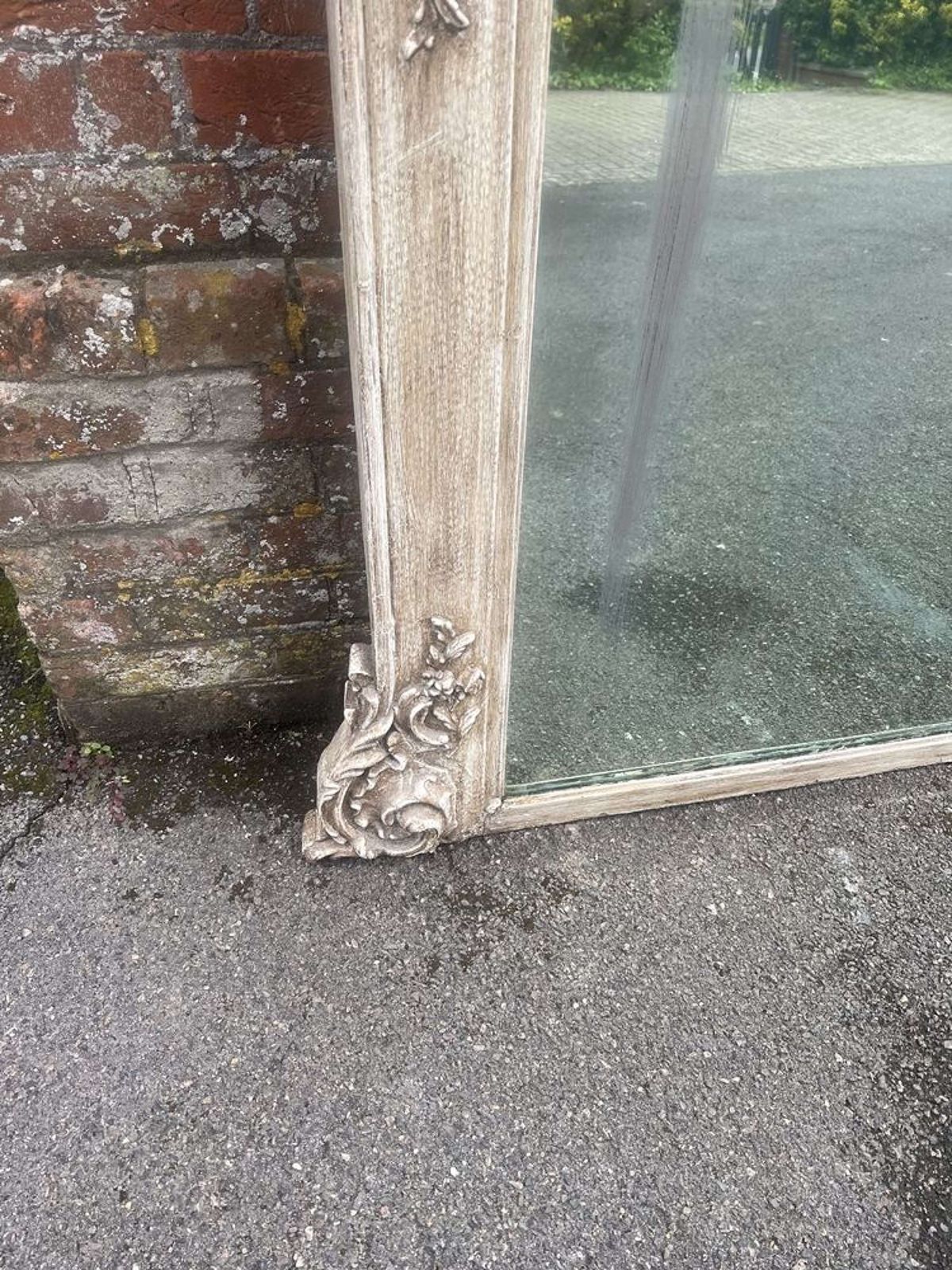 An Absolutely Stunning Large Antique French 19th C Painted Mirror photo Home Decor