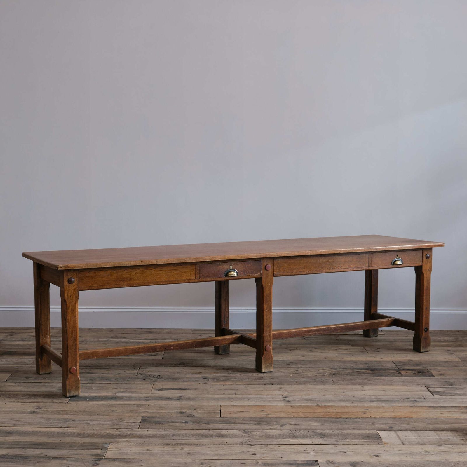 Antique Early 20th Century Oak Refectory Dining Table