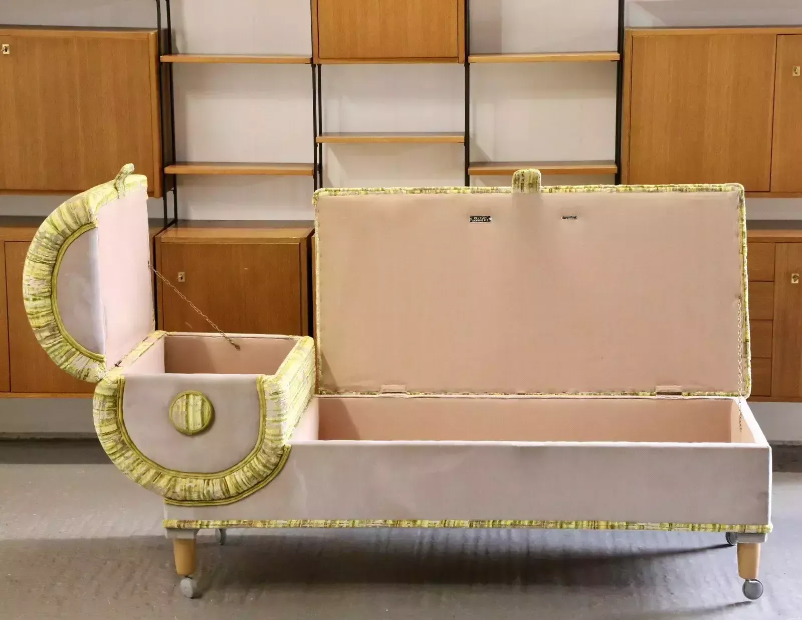 Fine British Mid Century Daybed Ottoman With Osbourne And Little Fabric By Reylon photo furniture