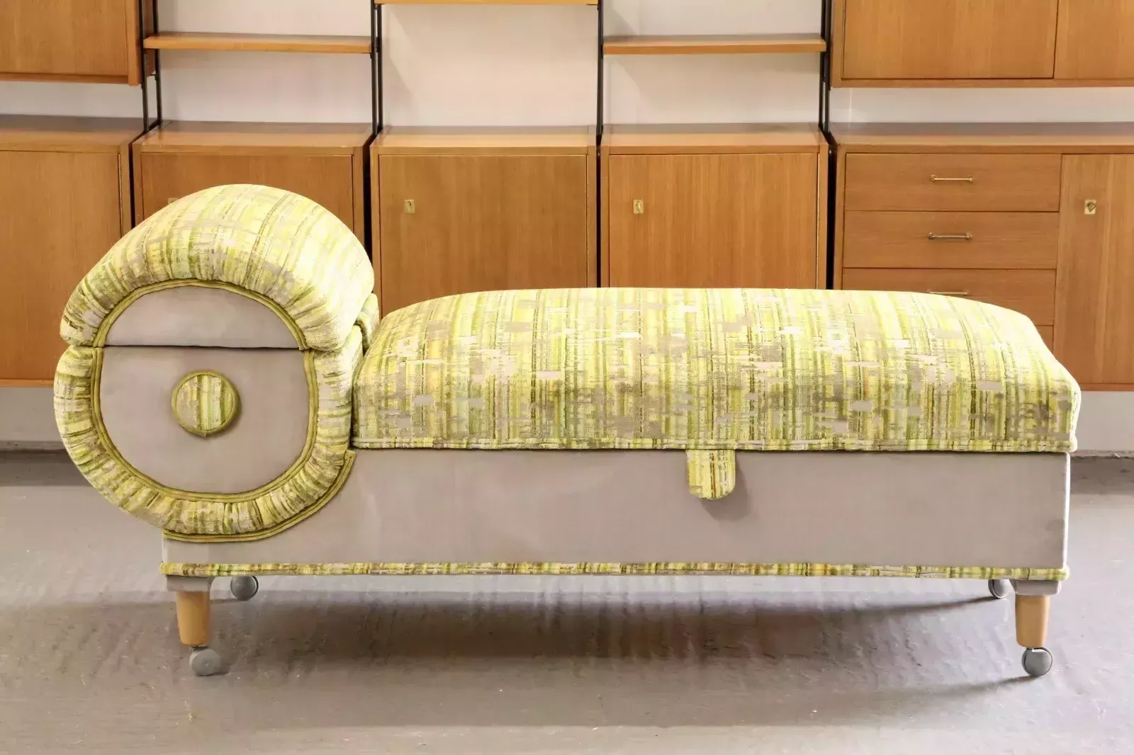 Fine British Mid Century Daybed Ottoman With Osbourne And Little Fabric By Reylon photo vinterior