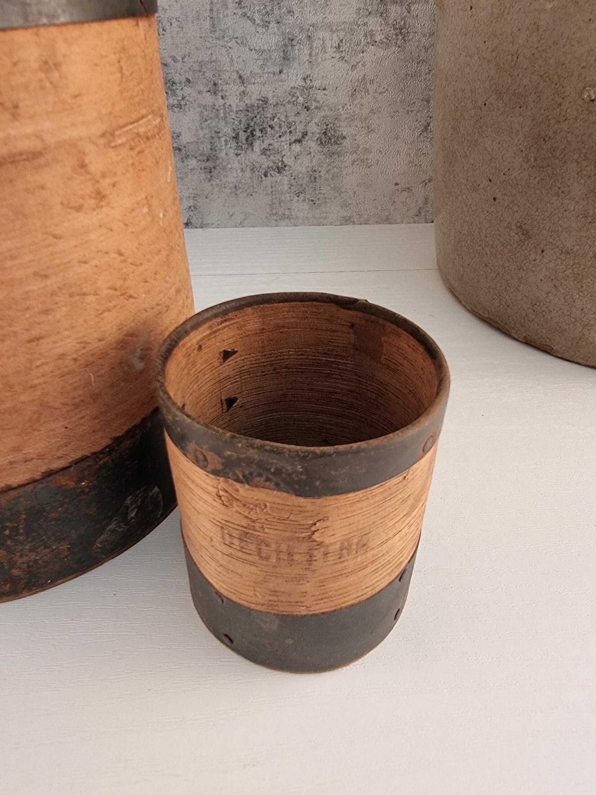 French Antique Wooden Grain Measures, French Antique Wooden Grain Measures, Farmhouse Country Decor photo for sale