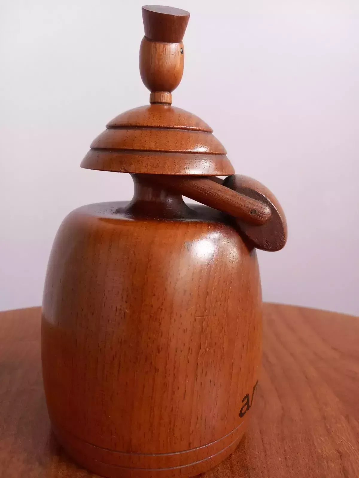 Mid Century Teak Counter / Reception Bell Ann Teak Bell photo Home Fixtures